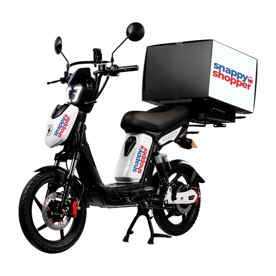Eskuta SX-250 Cargo in Snappy Shopper livery with a branded delivery box